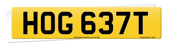 Registration number HOG 637T